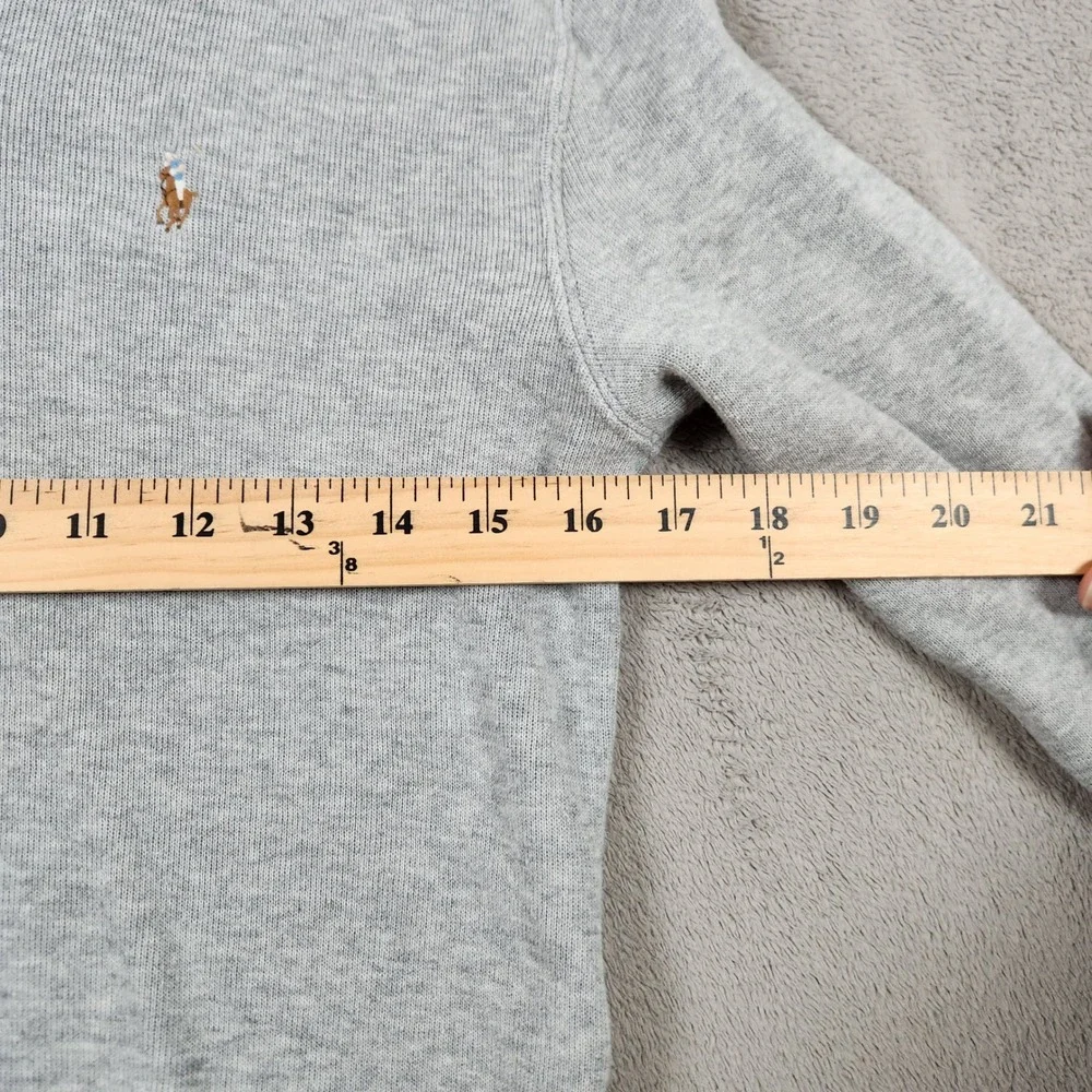 Polo Ralph Lauren 1/4 Pullover Sweater Boys Size L 14-16 Heather Grey - Picture 5 of 8